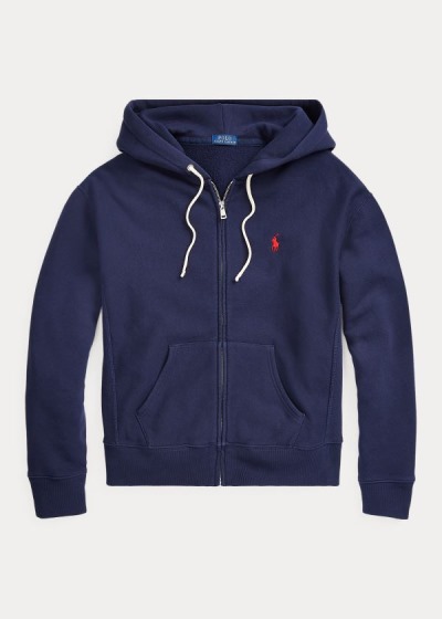 Sudaderas Con Capucha Polo Ralph Lauren Mujer Azul Marino - Fleece Full-Zip - MRITY7415